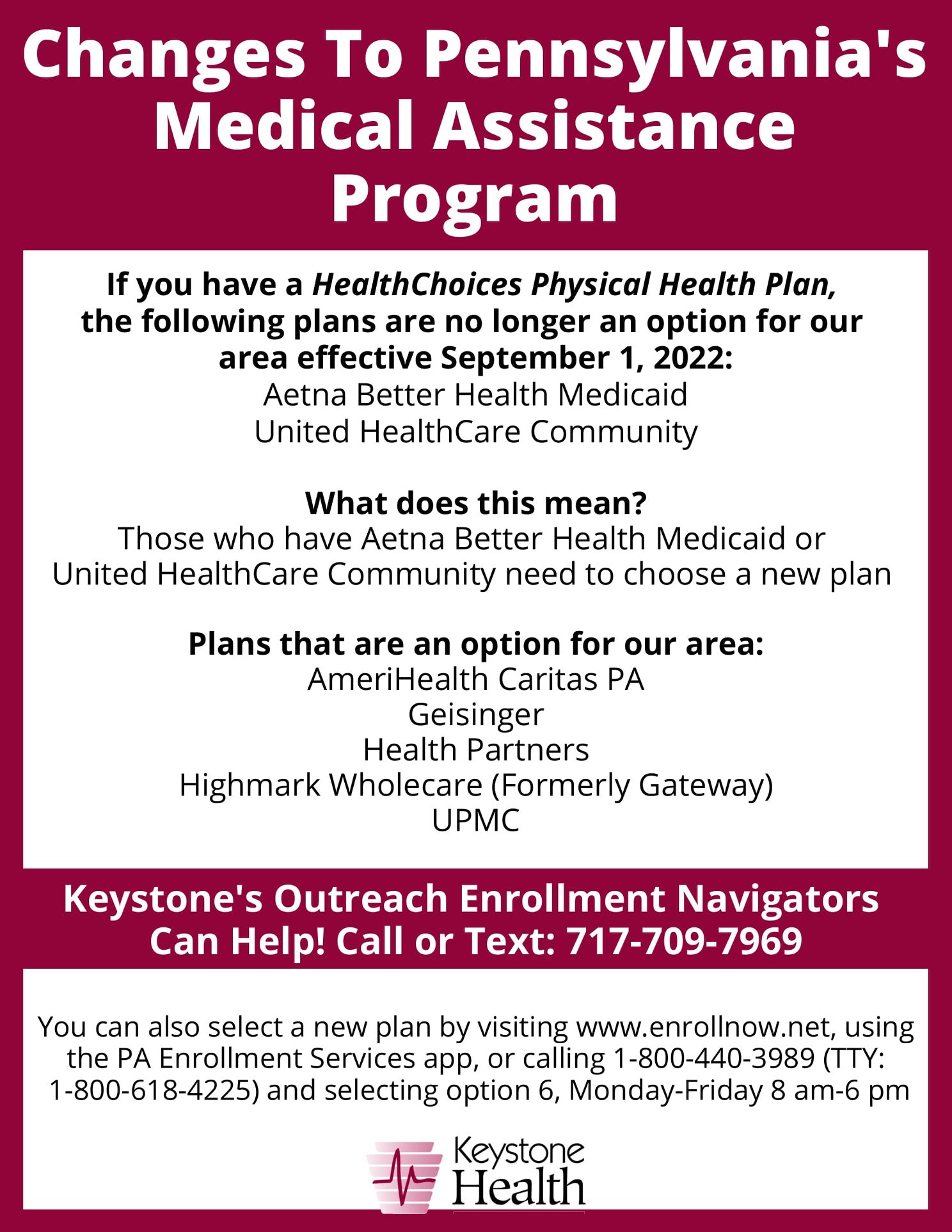 changes to medical assistance program poster